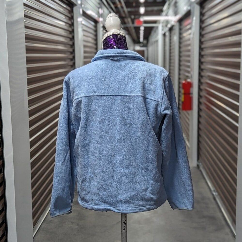 VTG Gorpcore Y2K L.L. Bean Medium Light Blue Zip Up Fleece Jacket Campcore Layer - Picture 2 of 7